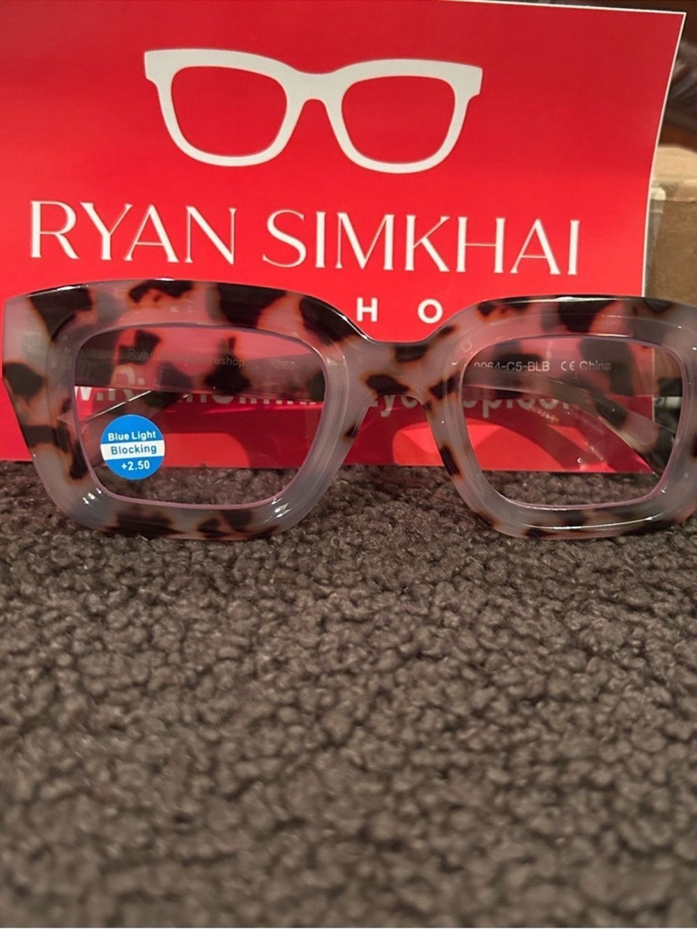 Ryan Simkhai OWEN Bone Tortoise  Blue Light Reading Glasses NWT - Picture 5 of 9